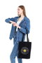 Zoozie Bags 1555 Bolso Tote de Algodón Negro 35 x 40 x 8 cm